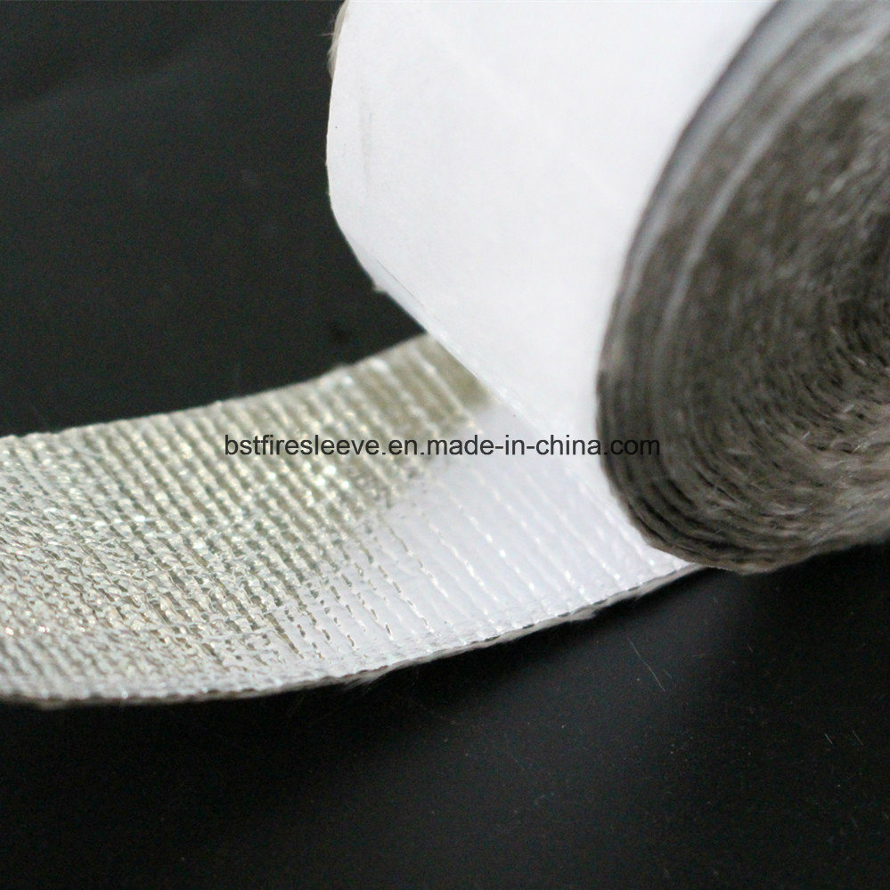 High Temperature Aluminum Cotaed Fiberglass Tape with Adhesive Backing