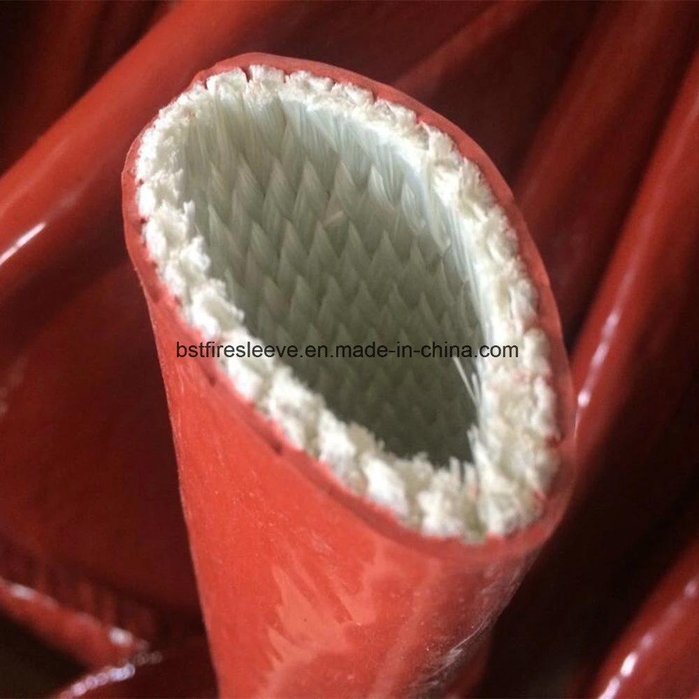 Silicone Coated Fiberglass Fire Sleeve Industrial Hose Assembly Protection
