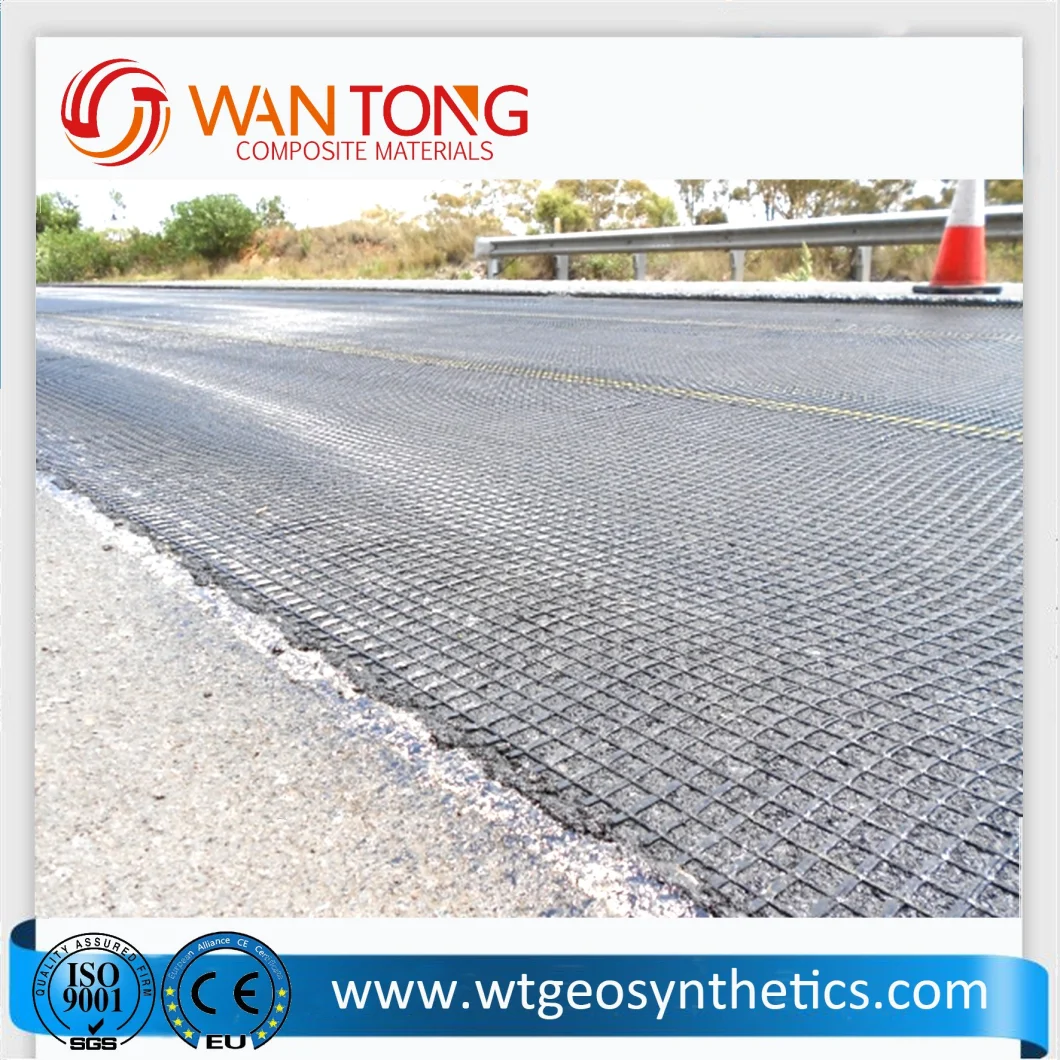 100kn Biaxial/Cracking Resistance/Excellent Creep Resistance Fiberglass Geogrid