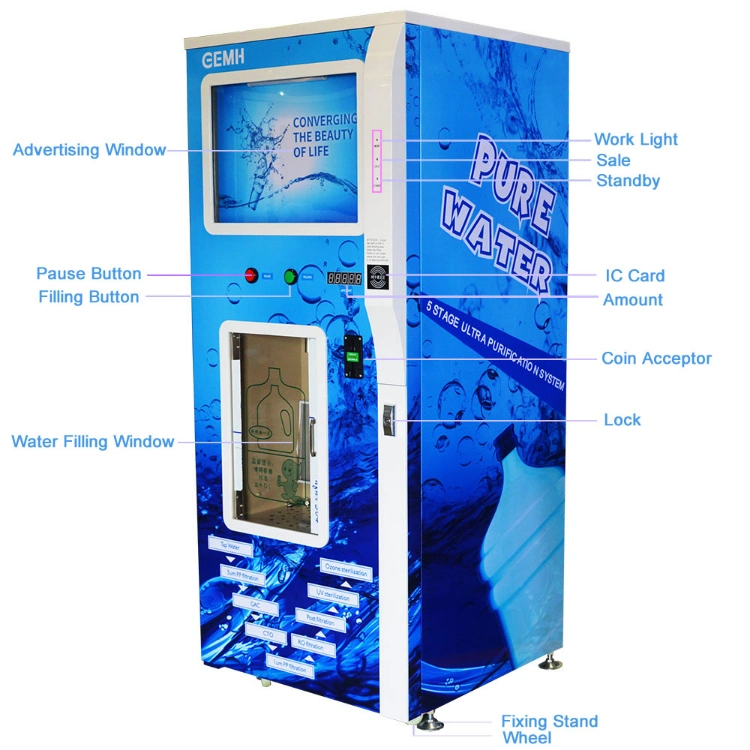 Washing Bottle Machine RO Water Filter Automatic Water Station