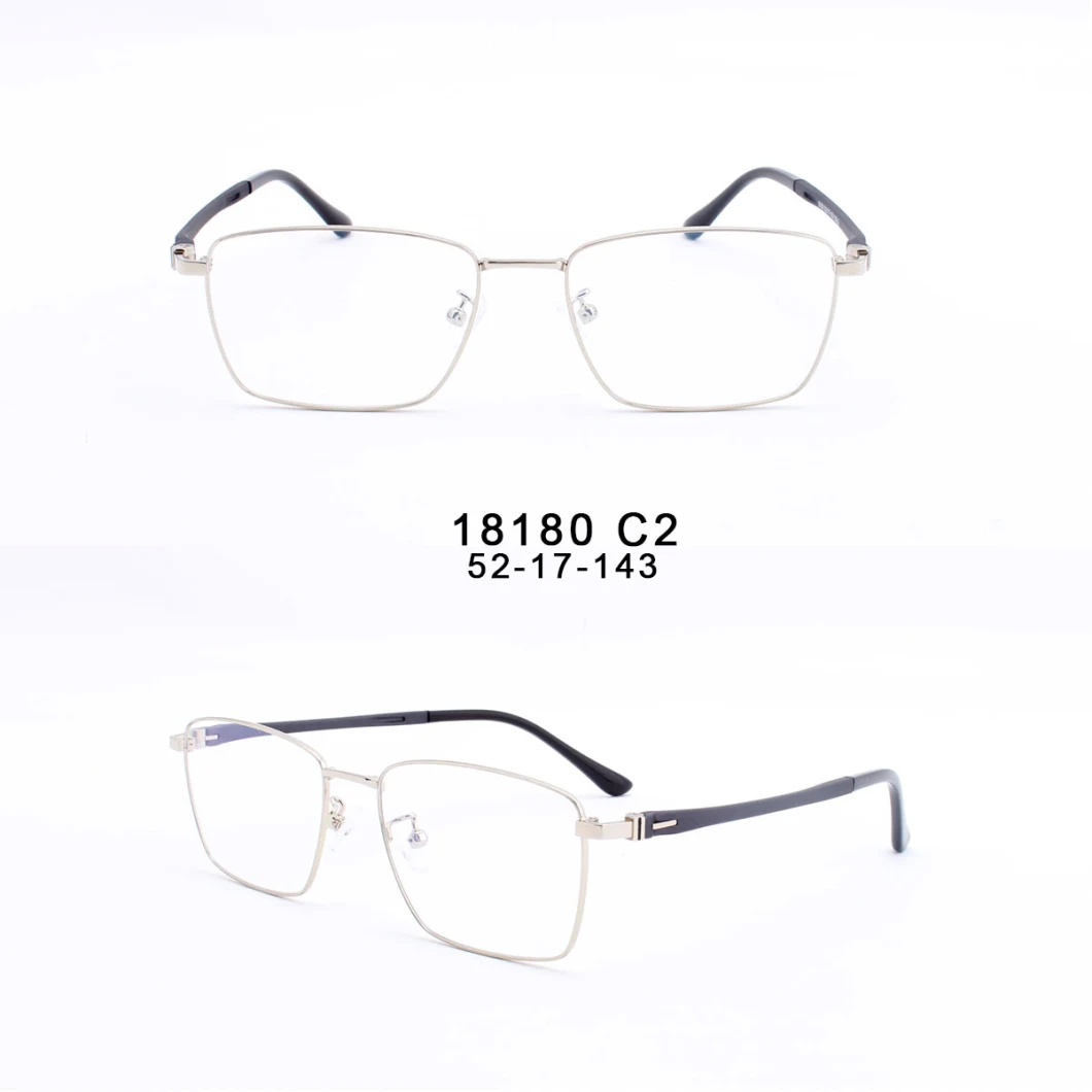 New Fashion Trend Metal Eyeglasses Frame High End Optical Frame Square Metal Optical Frame