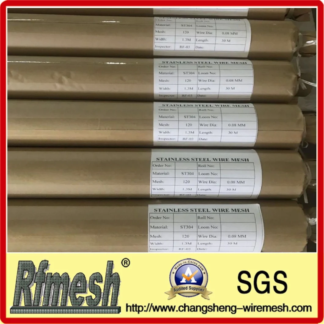 302/304/316L SGS Certifiled Filter Stainless Steel Wire Mesh