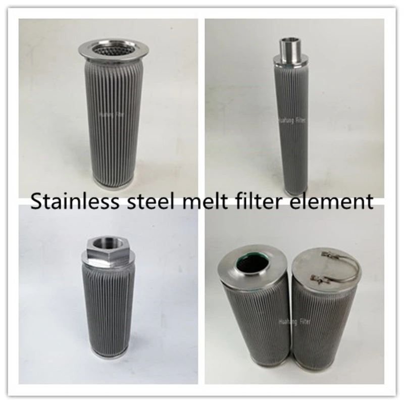 Stainless steel pleated filter cartridges with flange connection