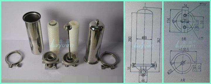 Chemical Filtration Polished Ss 316 Cartridge Filter Housing/Stainless Steel Filter Housing for Sediment Polypropylene Filter