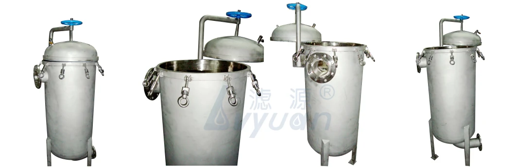Stainless Steel Water Bag Filter SS304 Housing 100 Psi Water Filter Housing for Food and Beverage Filtration
