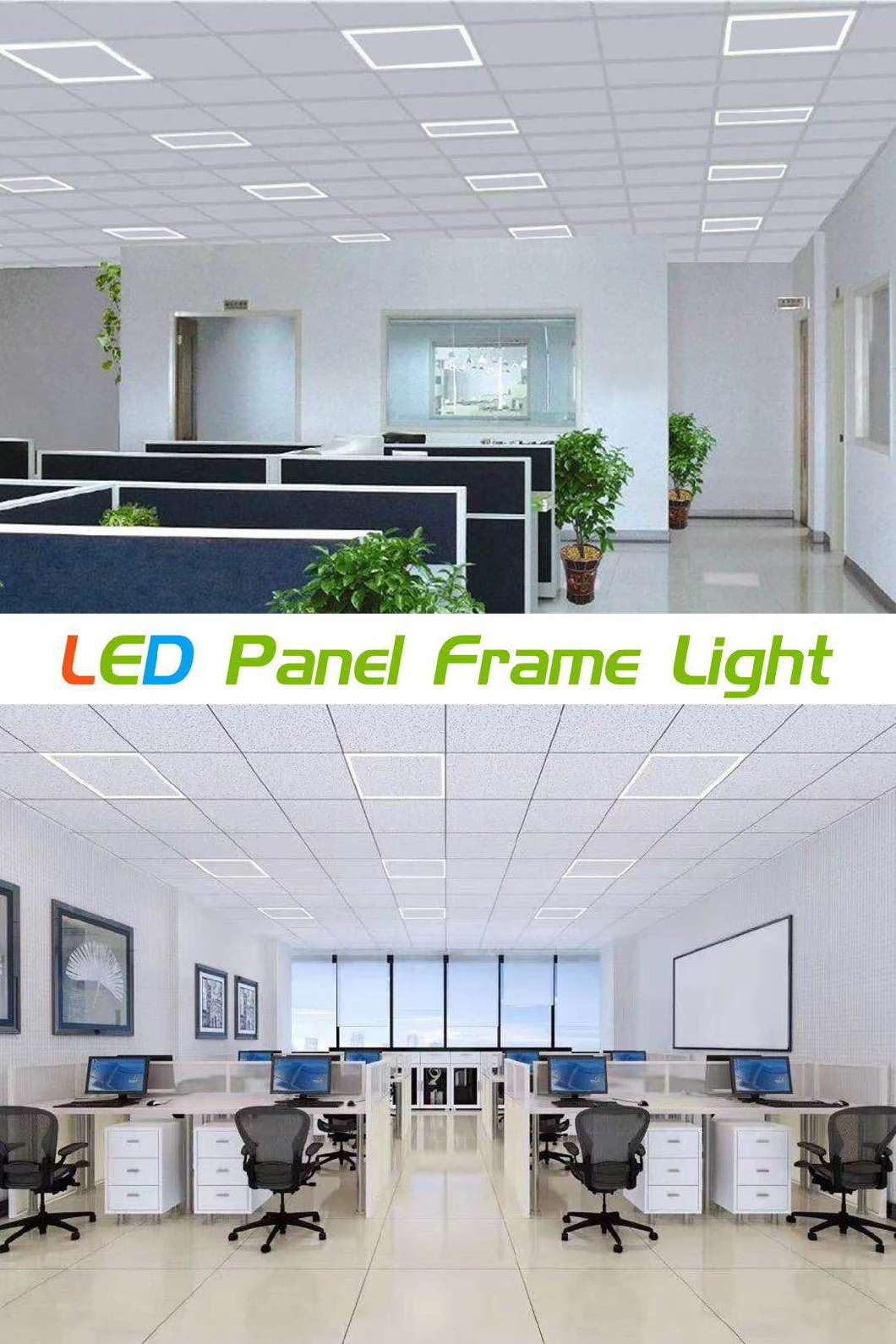 European Style 100lm/W CRI>80 600X600mm 48W LED Frame Lighting Grill Panel Frame Light