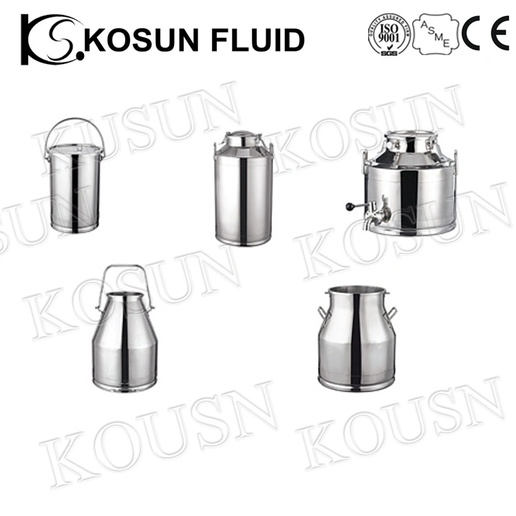 Stainless Steel Transport Milk Can Milk Bucket Polished Flask Pails