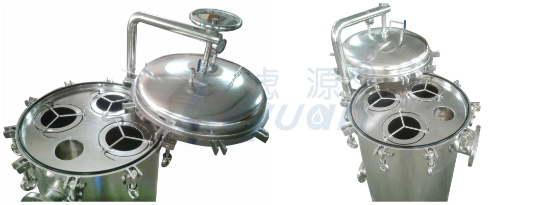 V-Clamp Bag Filter Stainless Steel Water Filter Housing for Food and Beverage Industrial Liquid Filtration