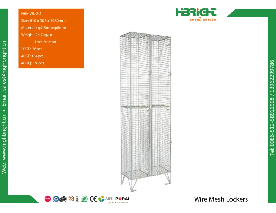 Steel Wire Mesh Clothes Locker for Change Room