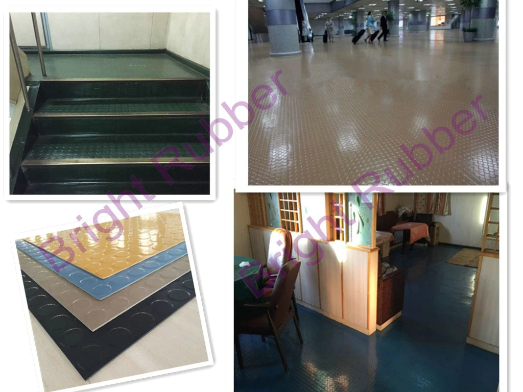 Wholesale Ribbed Porous Rubber Flooring Drainage Mat for Hotel, Hotel Rubber Floor