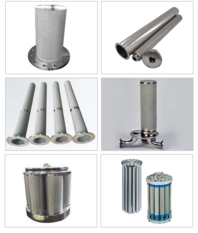 Oil Slurry Use Sintered Filter Cartridge with Two Filter Housings Long Strip