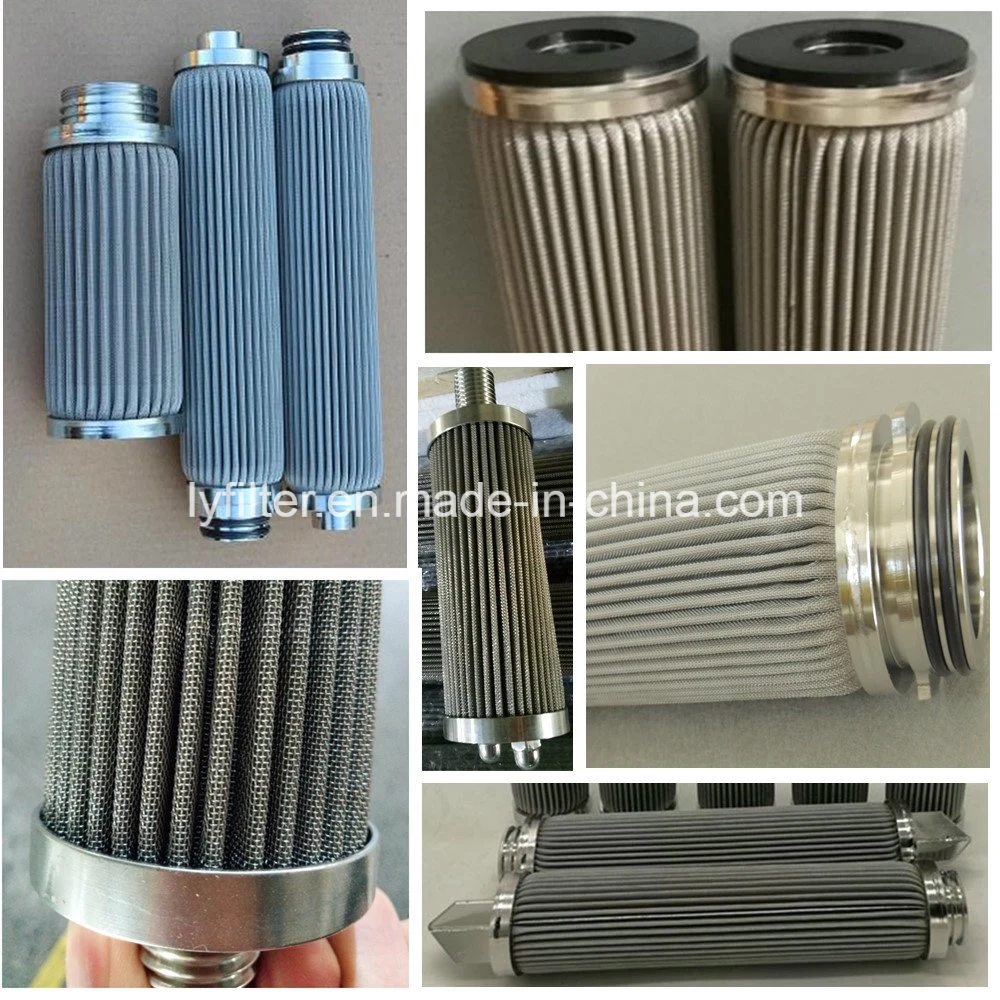 DOE Screw Adaptor Porous Sintered Metal Ss/SUS 316 316L Stainless Steel Powder Filter Cartridge