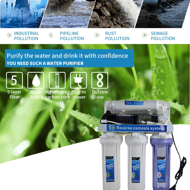 Automatic Household RO Water Purifier Health RO Water Filter System RO-5p-5g Retail Aquarium Filter