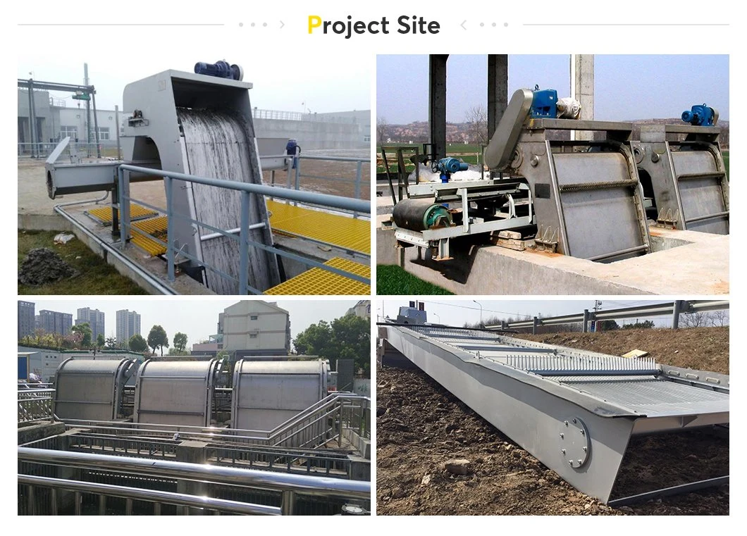Aerated Wastewater Treatment System Automatic Trash Rack Mechanically Cleaned Bar Screen