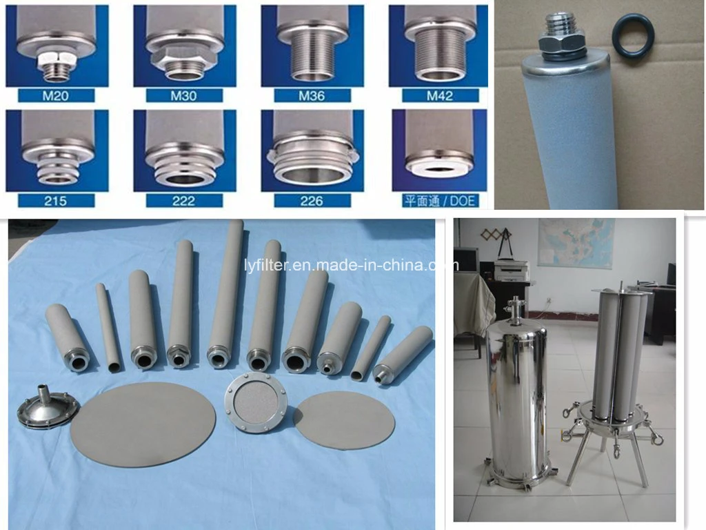 Double Open End Porous Sintered Titanium Filter Cartridge for Water Treatment