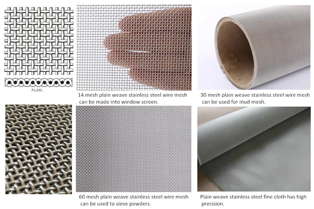 Ss302 SS304 SS316 Stainless Steel Filter Wire Mesh for Extruder Screen