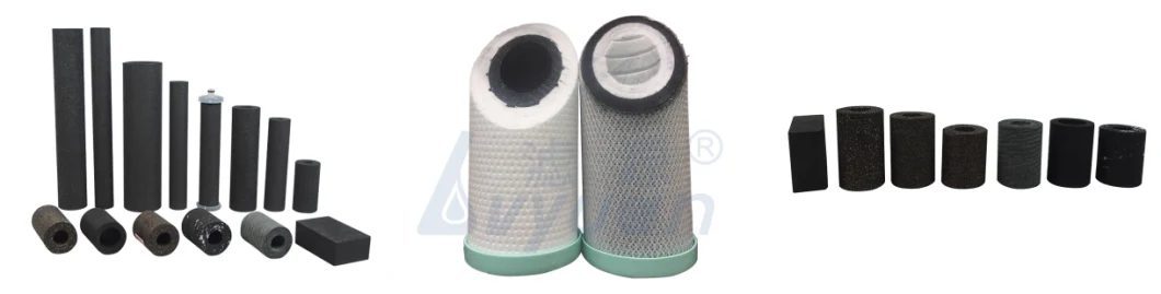 10 20 30 40 Inch Activated Carbon Water Filter Cartridge /Sintered Carbon Filter Cartridge