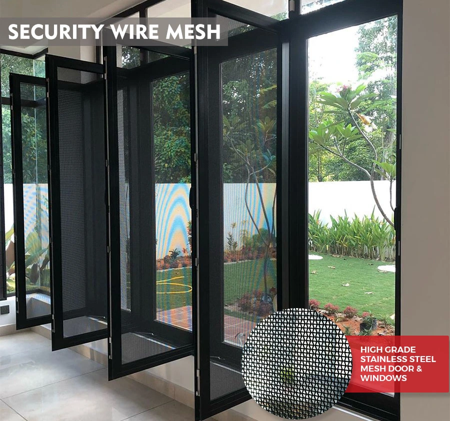 304 316 Plain Woven Stainless Steel Wire Mesh Security Screen Mesh