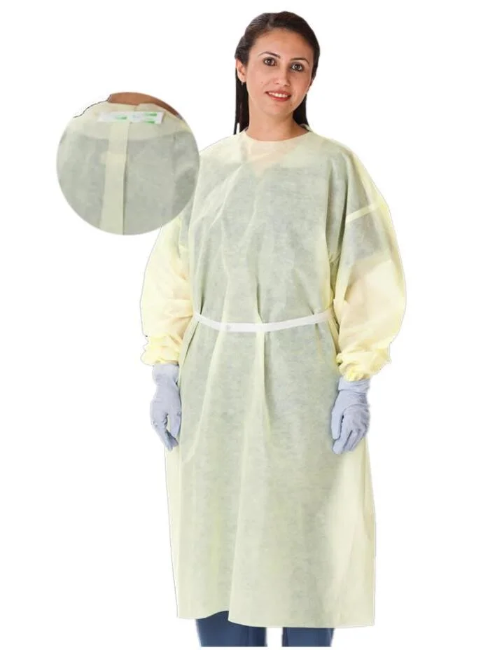 Health Isolation Gown Spun-Bonded Polypropylene Blue 10 Piece/Pack