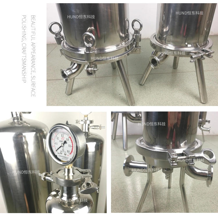 Sanitary Stainless Steel 304 or 316L Wine, Alcohol, Oils Beverages Cartridge Micro Mesh Filter