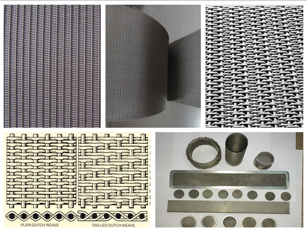 Ss302 SS304 SS316 Stainless Steel Filter Wire Mesh for Extruder Screen
