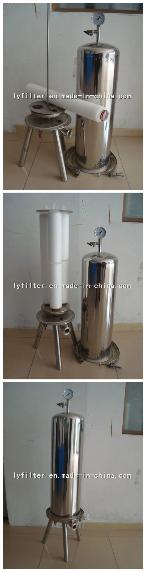 Wine Liquid Filter Stainless Steel Filter Housing for Filter Elements