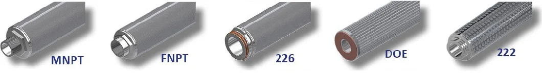 316L Pleated Metal Mesh Cartridge Sintered Felt Filter Tube