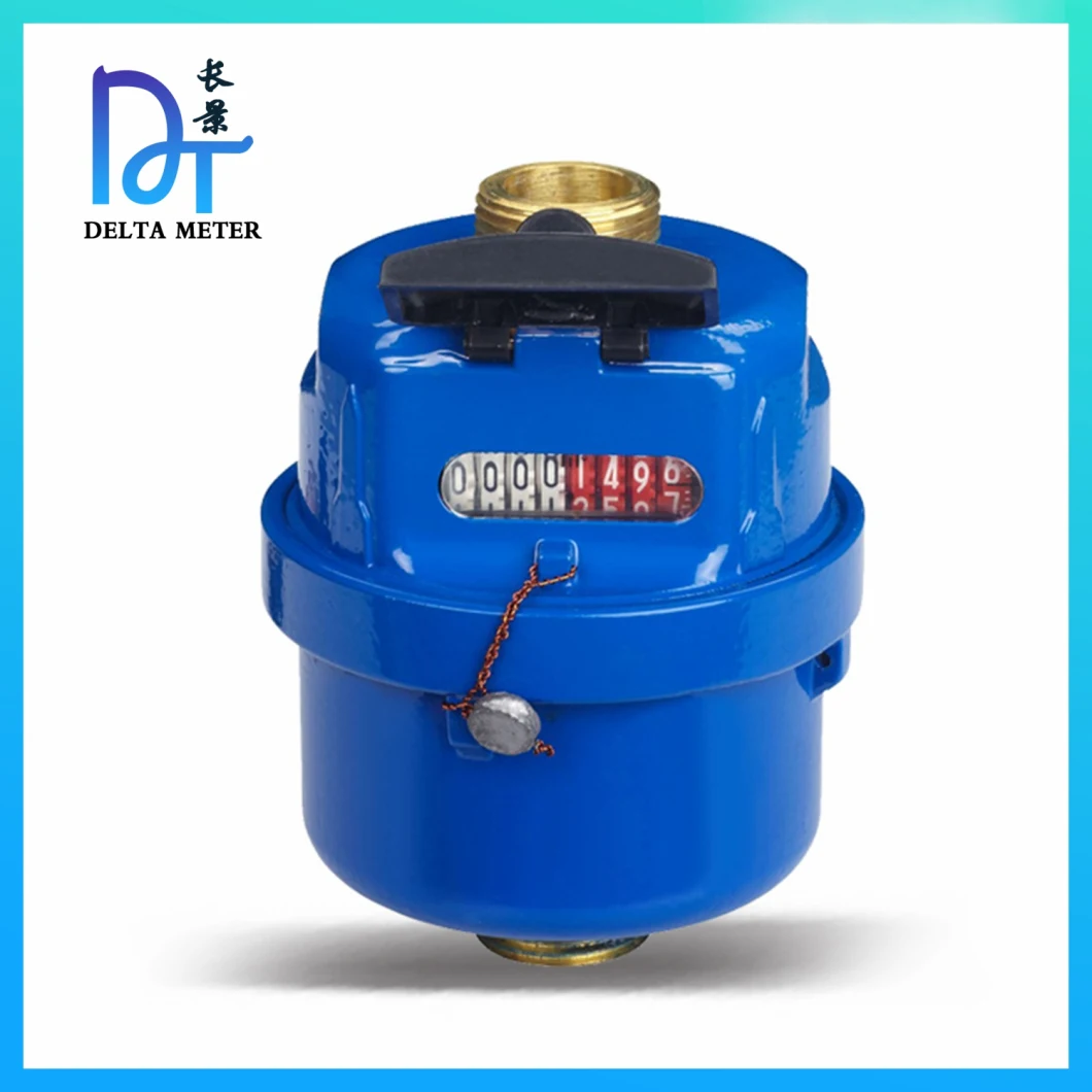 Volumetric Piston Rotary Type Brass Copper Blue or Golden Color Class C Water Meter