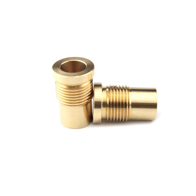 Factory CNC Turning Service Machine Parts Pipe Fittings Custom Brass Metal CNC Brass Pipe Fittings Tube Brass Coupling