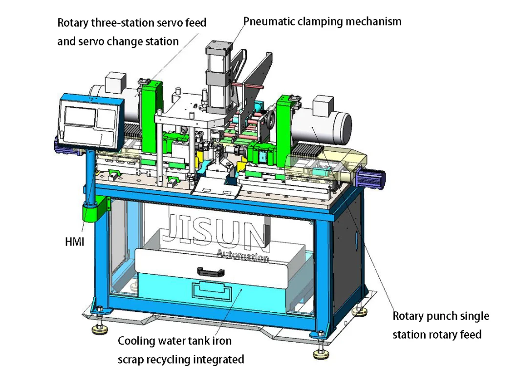 CNC Automatic Double-Head Rotary Punching Metal Copper Aluminium Tube Pipe End Forming Machine