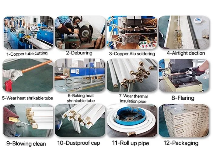 HVAC Air Conditioner Split Spare Parts Connecting Insulation/Copper Pipe