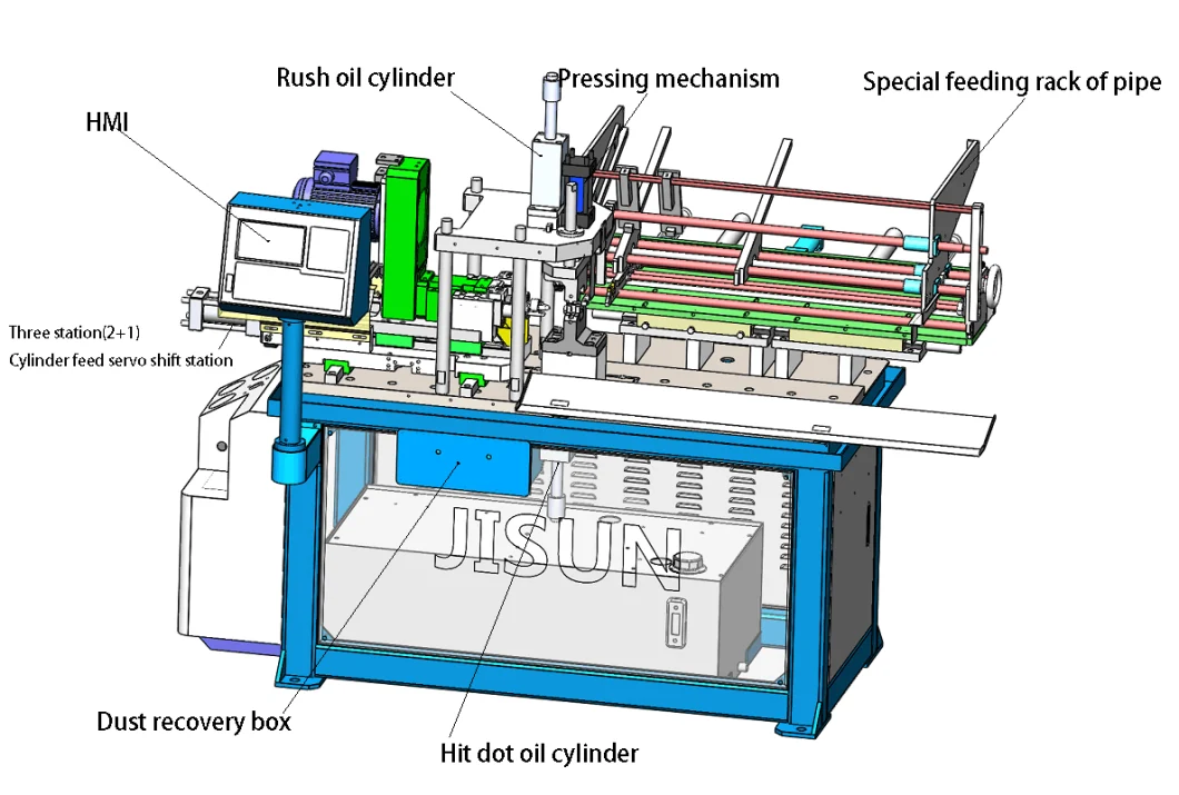 CNC Automatic Rotary Punching Metal Copper Tube Pipe End Forming Machine