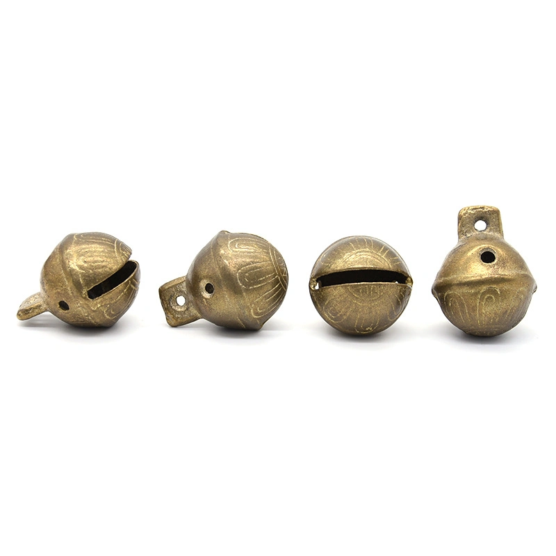 DIY Accessories Cast Copper Metal Bronze Word Bell Pet Animal Collar Four Eyes Copper Bell