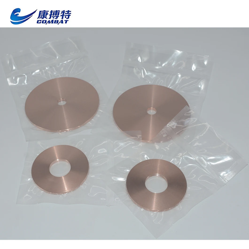 Best Sale Copper Tungsten Round Circle Wcu Alloy Ring Price Per Kg