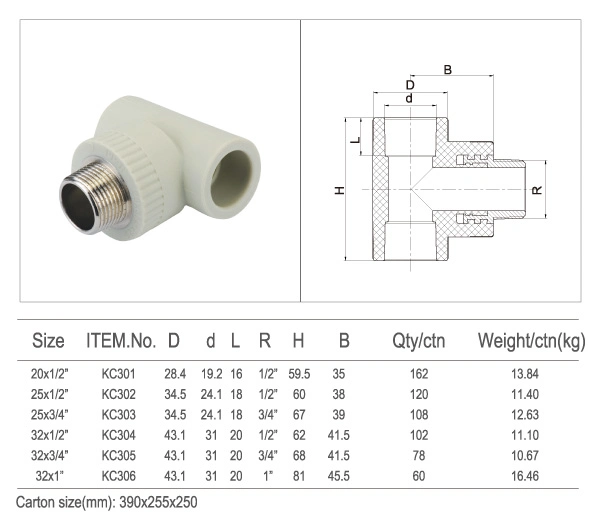Male Threaded Tee Pipe Fitting