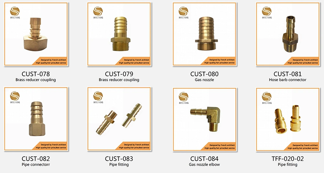 Customized OEM CNC Milling Machined Pipe Fitting Brass Connector