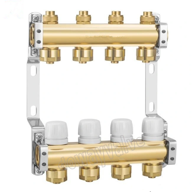 Brass Manifold Automatic Thermostatic Valve Manifold for Underfloor Heating