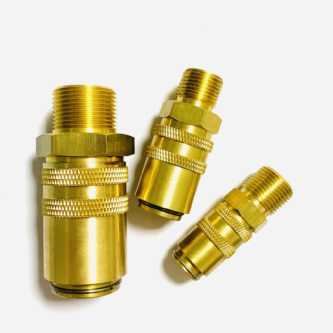 Hot Sales Brass Straight Male Threaded Quick Coupling of Water Fitting