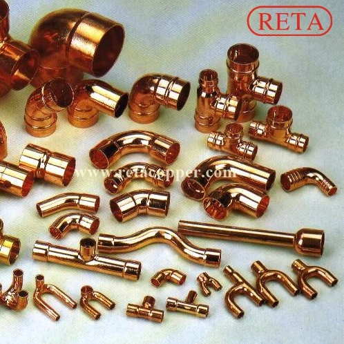 Copper Fitting Coupling with Stop Rolled