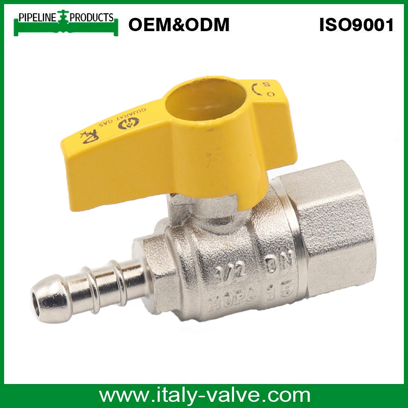Good Quality Low Price Female Straight Brass Gas Ball Valve with Butterfly Handle