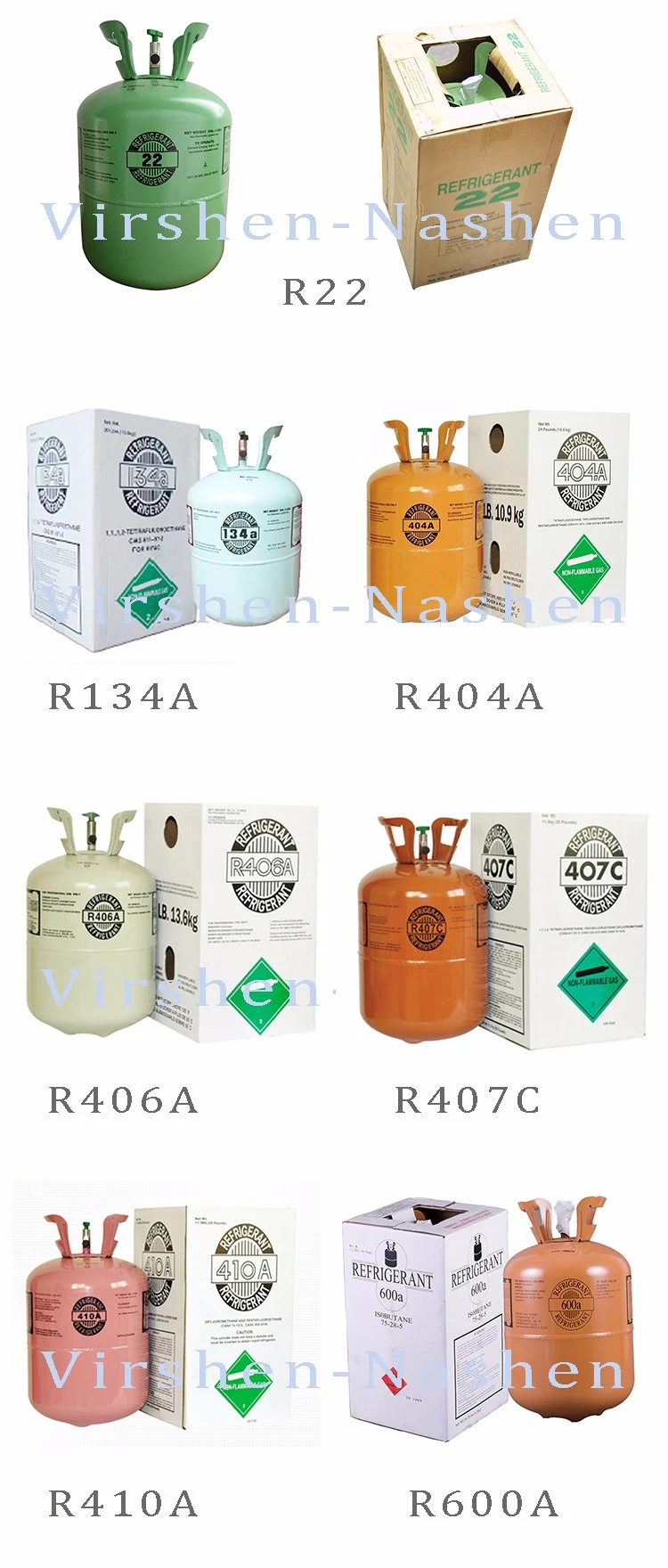 Replace Gas R22 Refrigerant Gas R134A 99.99% Refrigerant R134A R600A, R134A Refrigerant Gas