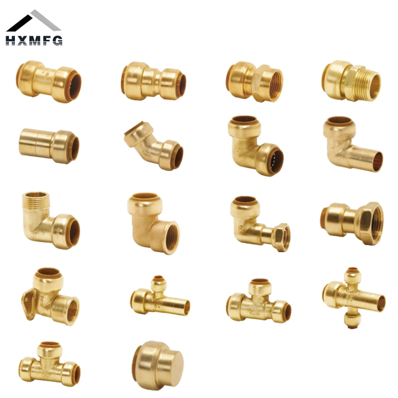 Straight Male Brass Fast Installation Push Fit Fitting Coupling