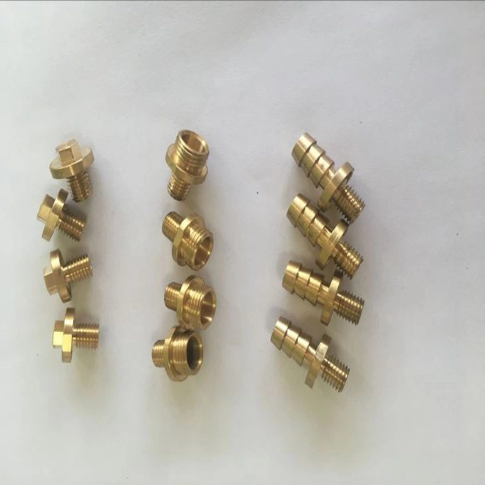 OEM/ODM Flexible CNC Machining Milling Brass/Copper Parts with Male Connector