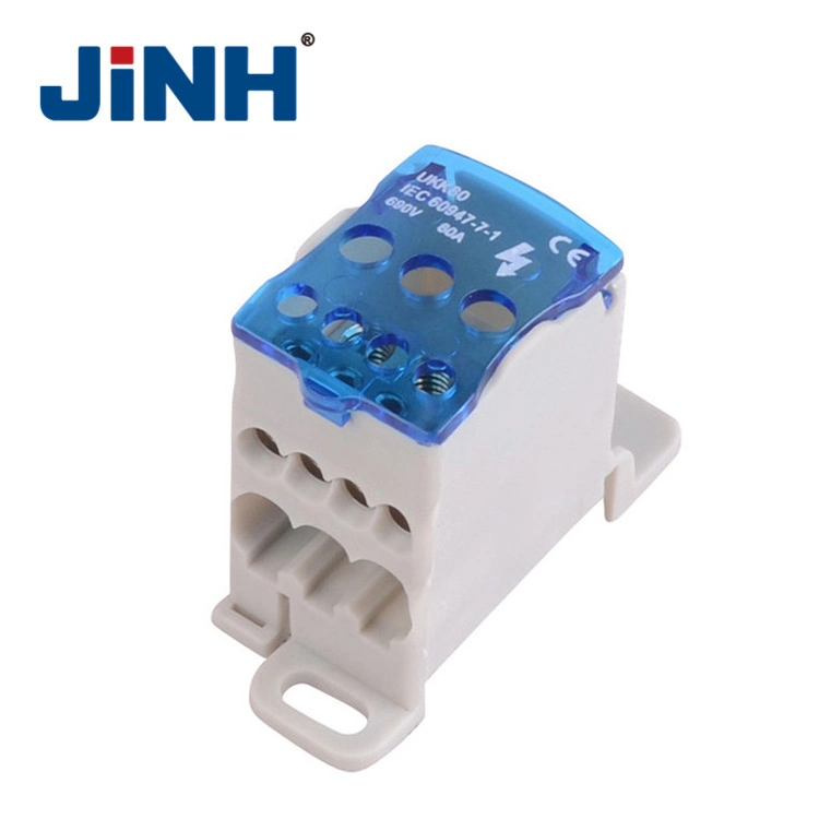 Jinh Brass Wire High Current Distributor DIN Rail Screw Type Connector