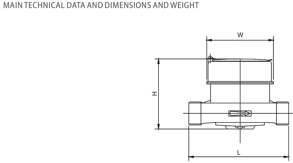 DN20 Digital Bulk Copper Flow Rotary Single-Stream Water Meter with ISO for Industrial