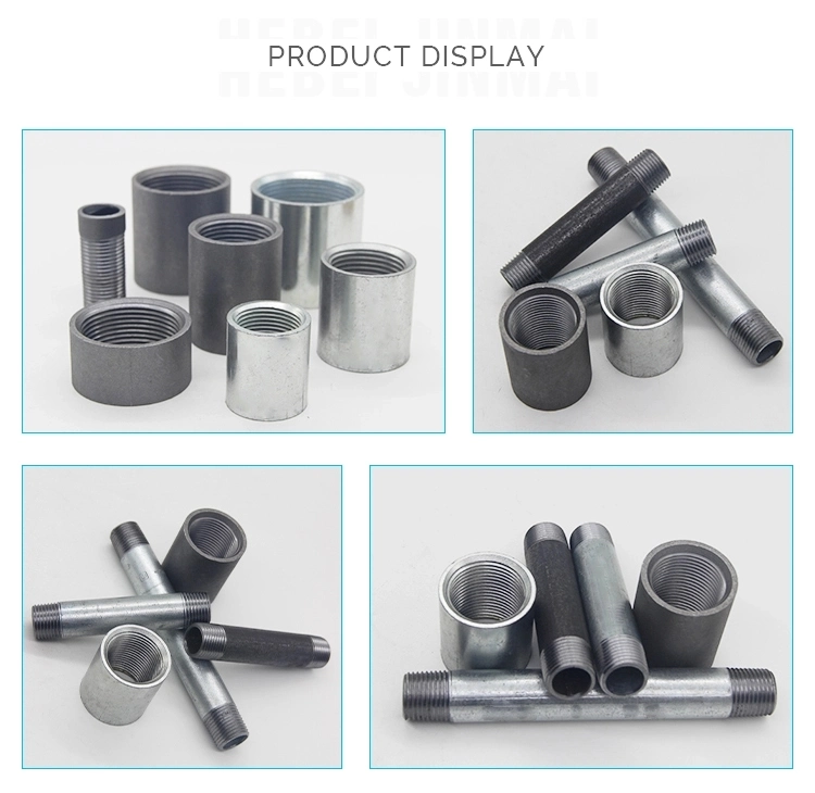 Chinese Manufacturer Sch40 Carbon Steel Pipe Fittings Female and Male Threads Pipe Nipples