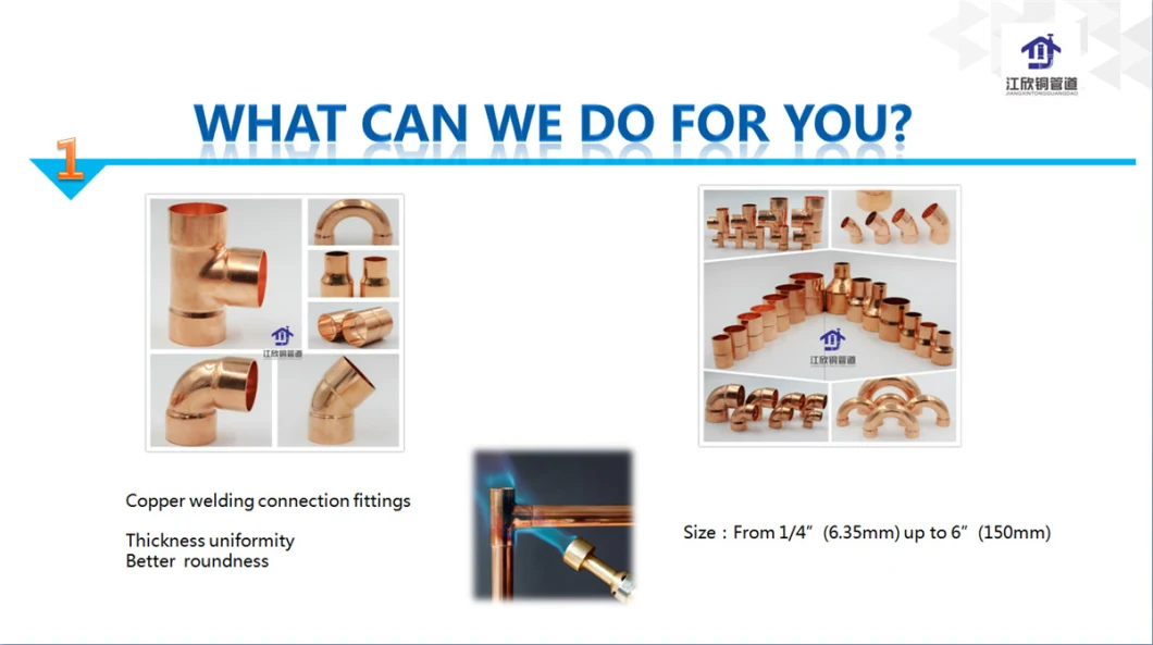 Copper Coupling Elbow Tee Reducer Plumbing Refrigeration Pipe Fittings