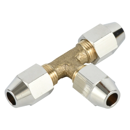 High Quality Tee Brass Copper Hose Fitting with Nickle Plated