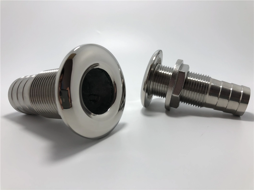 Stainless Steel Ship Through Hull Fittings Hose Barb Drain Pipe