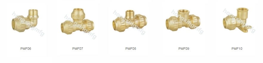 Compression Brass Fitting Male Coupling for PE Pipe